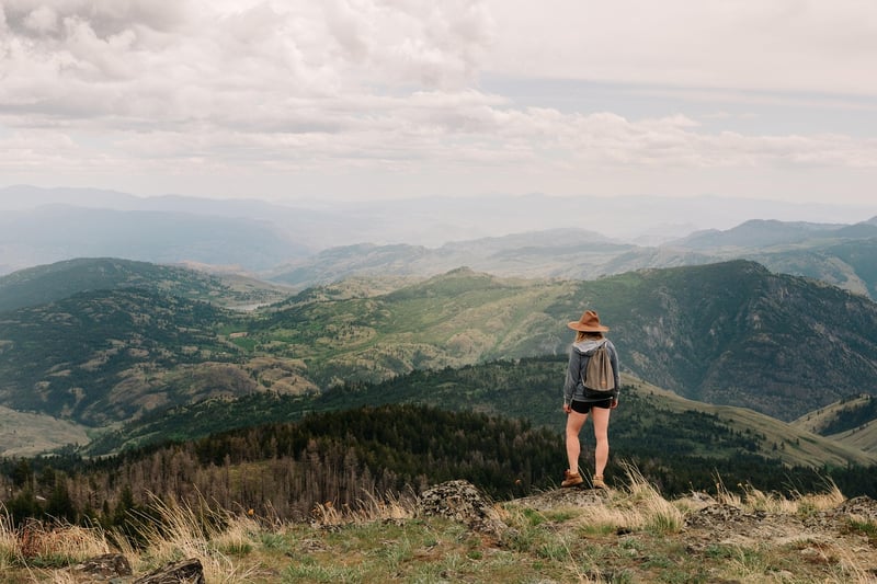 Hiker in the mountains
